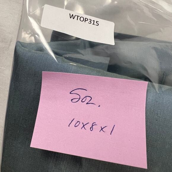 Lafayette 148 New York 100% Silk Iridescent Teal Crystal Button Blouse Size 12 - Picture 10 of 10